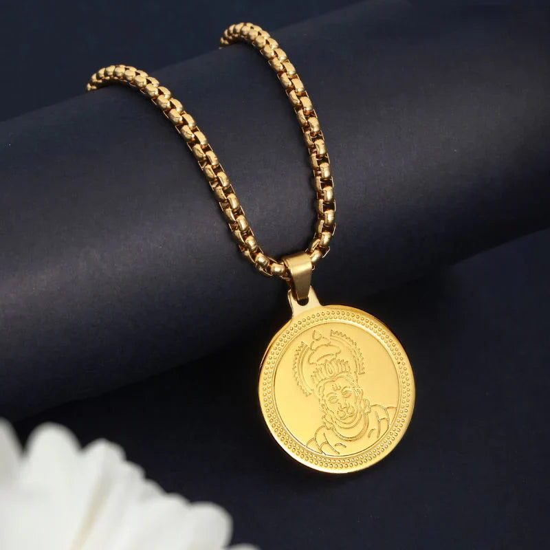 24K GOLD PLATED HANUMAN JI PENDANT WITH CHAIN